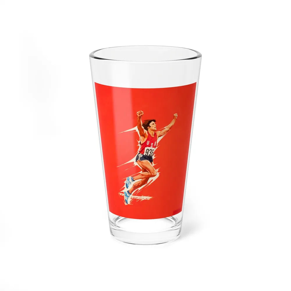 Bruce Jenner, Olympic Decathlon winner, Wheaties cereal box illustration, 1976 (Magazine Illustration) Pint Glass 16oz-16oz-Go Mug Yourself