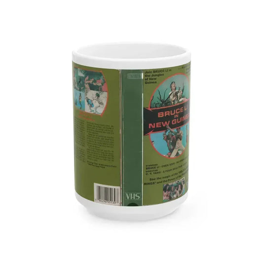 BRUCE LI IN NEW GUINEA (VHS COVER) - White Coffee Mug 15oz - Go Mug Yourself