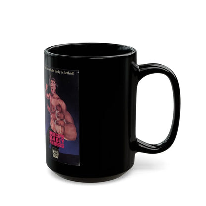 BRUCES DEADLY FINGERS (VHS COVER) - Black Coffee Mug-Go Mug Yourself