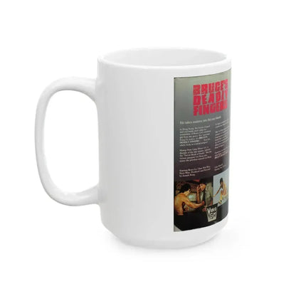 BRUCES DEADLY FINGERS (VHS COVER) - White Coffee Mug - Go Mug Yourself