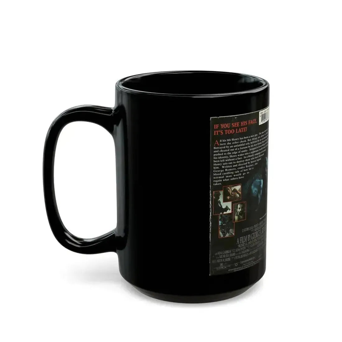 BRUISER GEORGE ROMERO (VHS COVER) - Black Coffee Mug - Go Mug Yourself