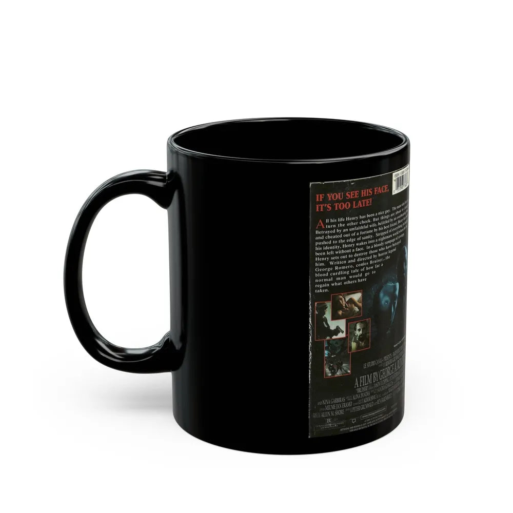 BRUISER GEORGE ROMERO (VHS COVER) - Black Coffee Mug-Go Mug Yourself