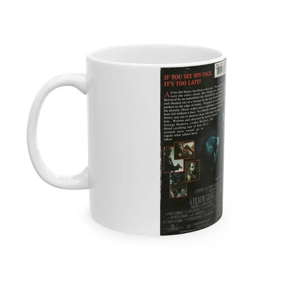 BRUISER GEORGE ROMERO (VHS COVER) - White Coffee Mug - Go Mug Yourself