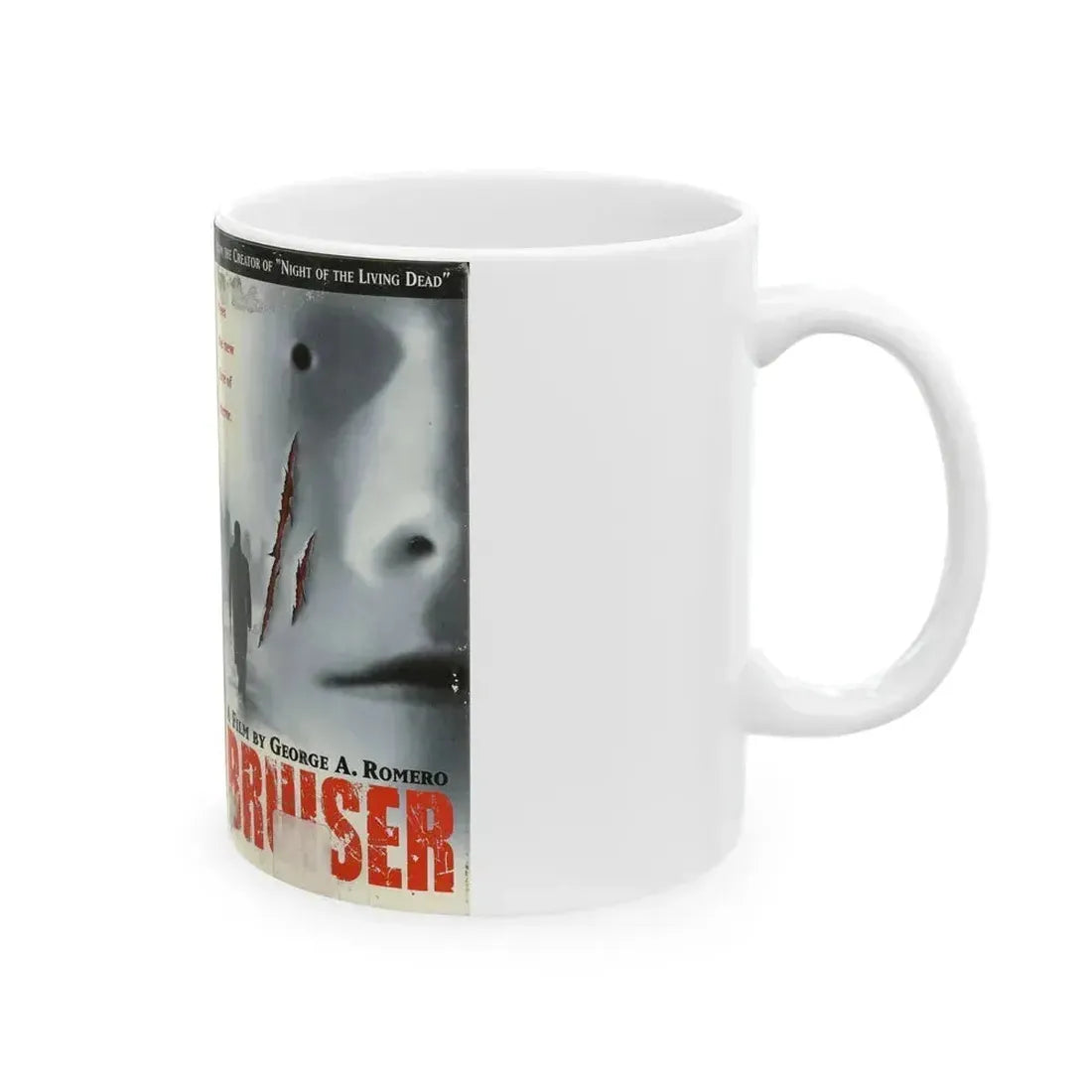 BRUISER GEORGE ROMERO (VHS COVER) - White Coffee Mug - Go Mug Yourself
