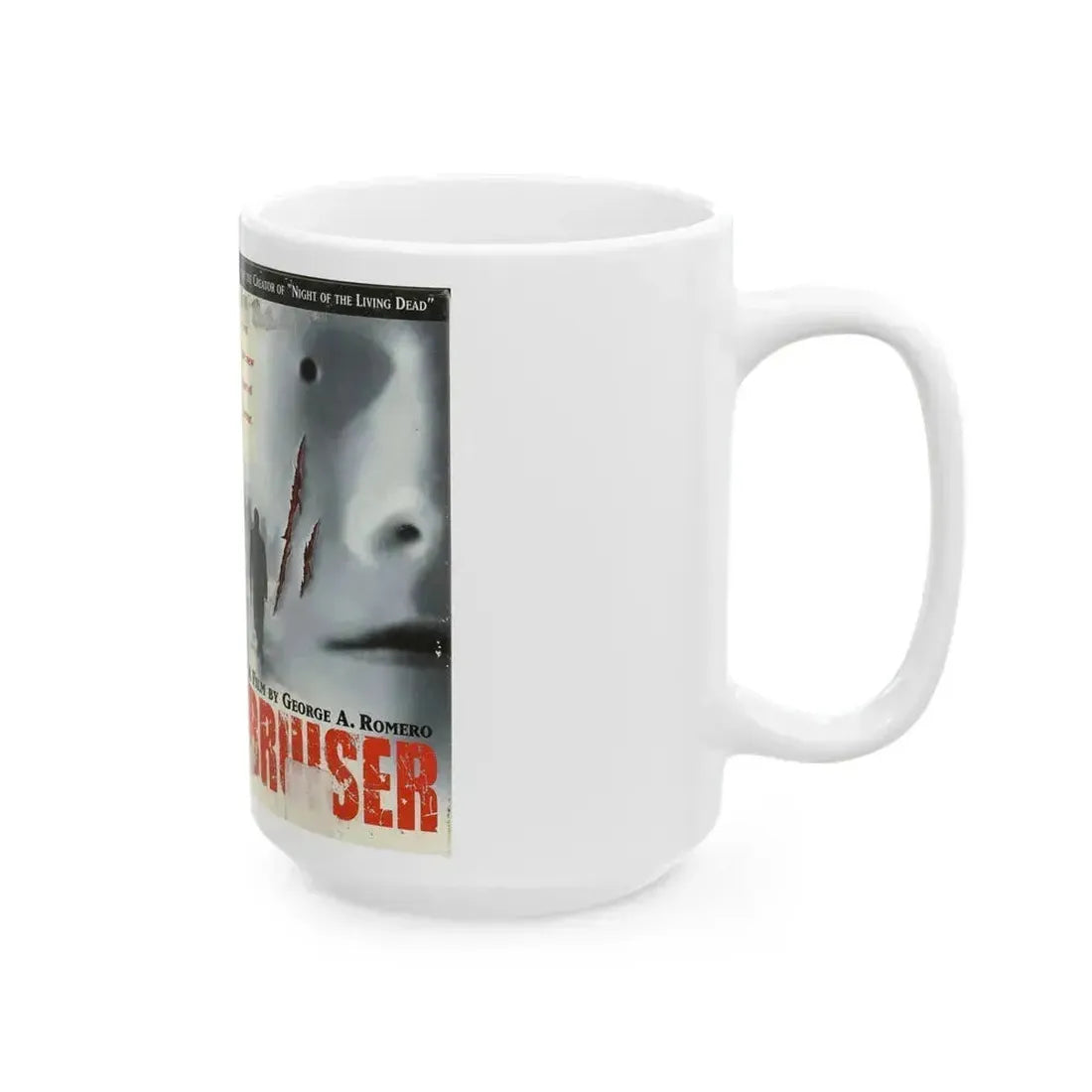 BRUISER GEORGE ROMERO (VHS COVER) - White Coffee Mug - Go Mug Yourself