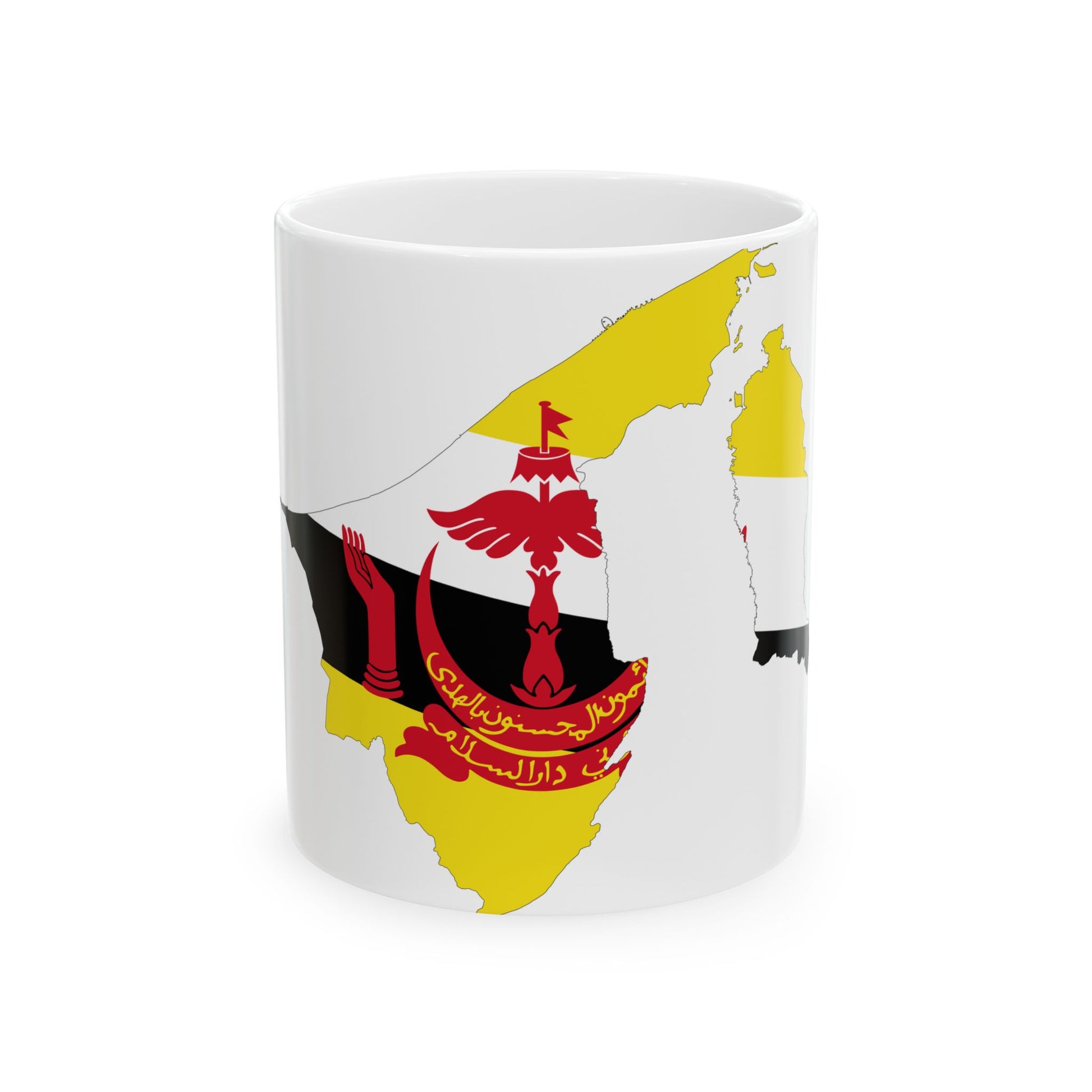 Brunei-Flagmap (Brunei) White Coffee Mug-11oz-Go Mug Yourself