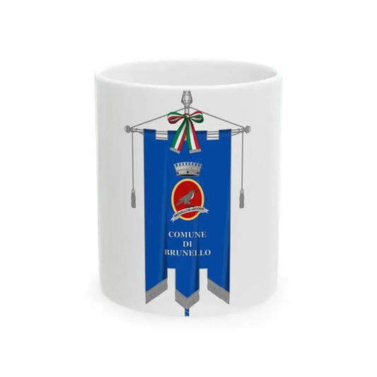Brunello Italia-Gonfalone (Italy) White Coffee Mug 11oz - Go Mug Yourself