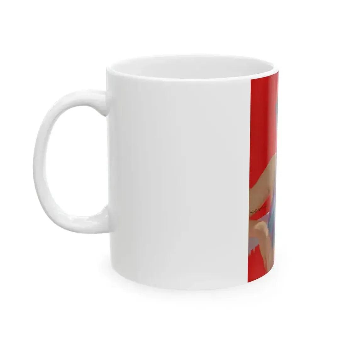 Brunette Beauty, unpublished Redbook cover - White Coffee Mug - Go Mug Yourself