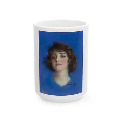 Brunette Beauty - White Coffee Mug 15oz - Go Mug Yourself