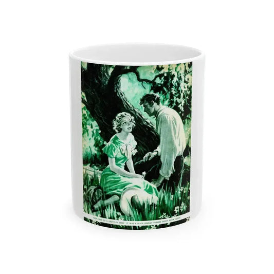 Brush Fire (1), Liberty magazine, December 5, 1936 - White Coffee Mug 11oz - Go Mug Yourself