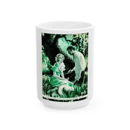 Brush Fire (1), Liberty magazine, December 5, 1936 - White Coffee Mug 15oz - Go Mug Yourself