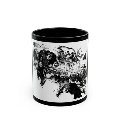 Brush Fire (2), Liberty magazine, December 5, 1936 - Black Coffee Mug 11oz - Go Mug Yourself