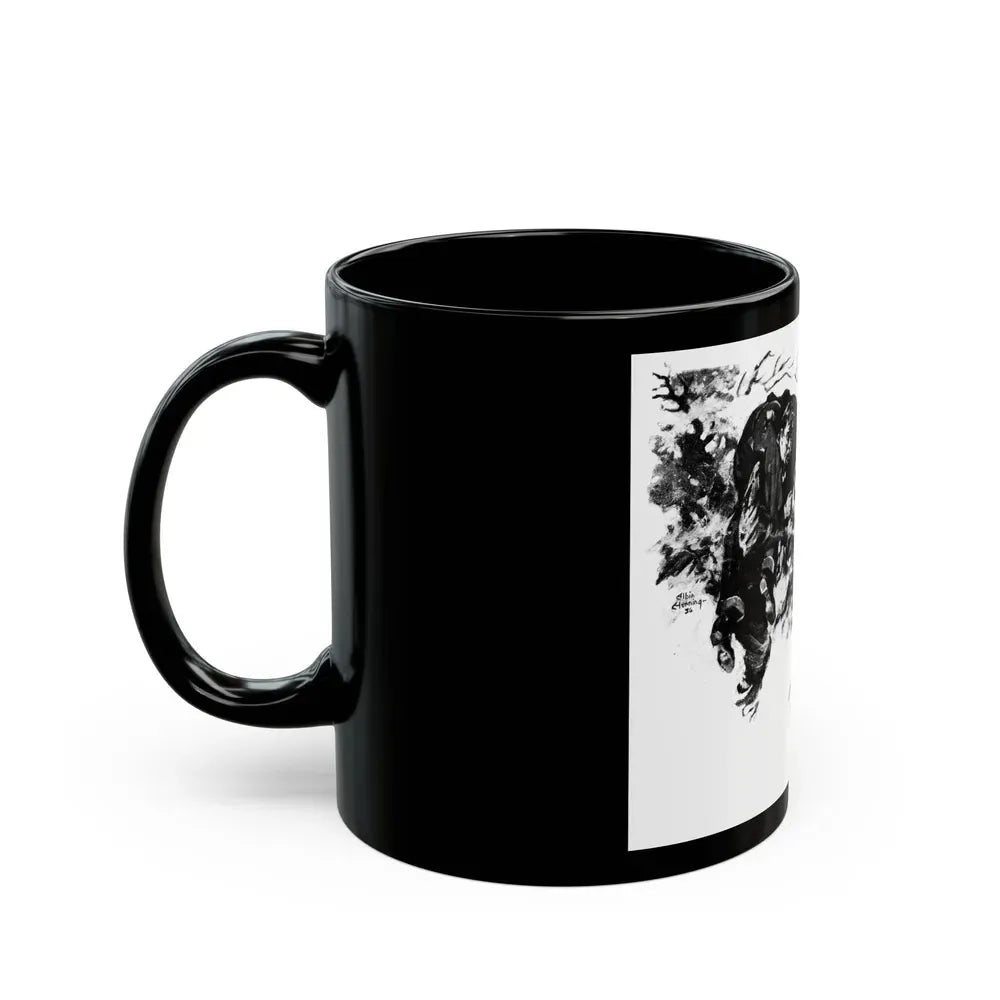 Brush Fire (2), Liberty magazine, December 5, 1936 - Black Coffee Mug - Go Mug Yourself