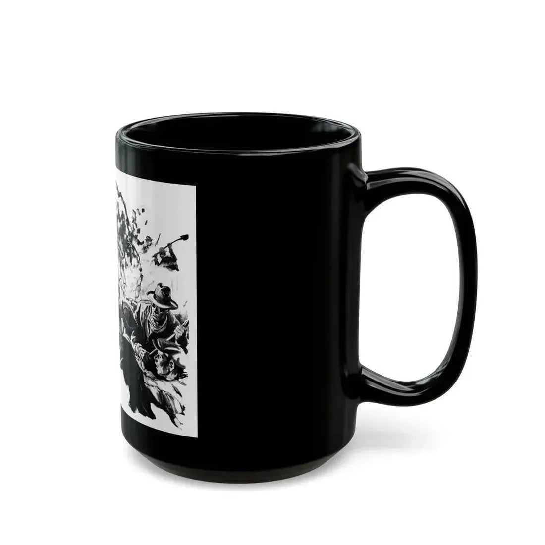 Brush Fire (2), Liberty magazine, December 5, 1936 - Black Coffee Mug - Go Mug Yourself