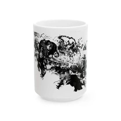 Brush Fire (2), Liberty magazine, December 5, 1936 - White Coffee Mug 15oz - Go Mug Yourself