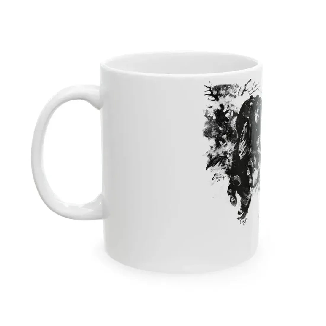 Brush Fire (2), Liberty magazine, December 5, 1936 - White Coffee Mug - Go Mug Yourself