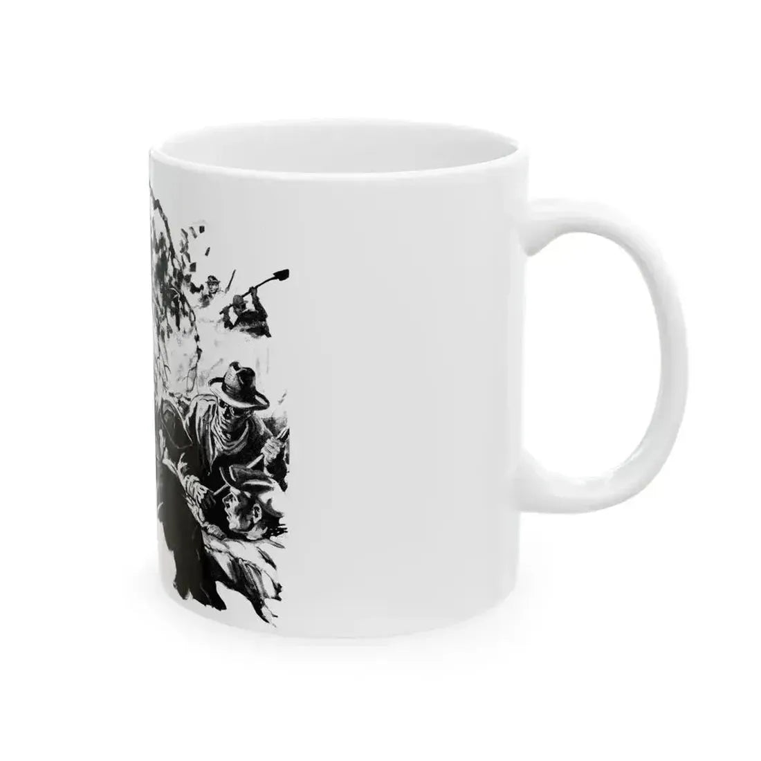 Brush Fire (2), Liberty magazine, December 5, 1936 - White Coffee Mug - Go Mug Yourself
