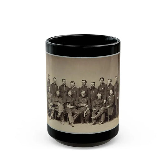 Brvt. Maj. General Wm. T. Ward And Staff (U.S. Civil War) Black Coffee Mug 15oz - Go Mug Yourself