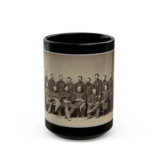 Brvt. Maj. General Wm. T. Ward And Staff (U.S. Civil War) Black Coffee Mug 15oz - Go Mug Yourself
