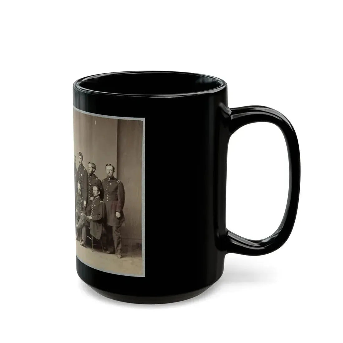 Brvt. Maj. General Wm. T. Ward And Staff (U.S. Civil War) Black Coffee Mug - Go Mug Yourself