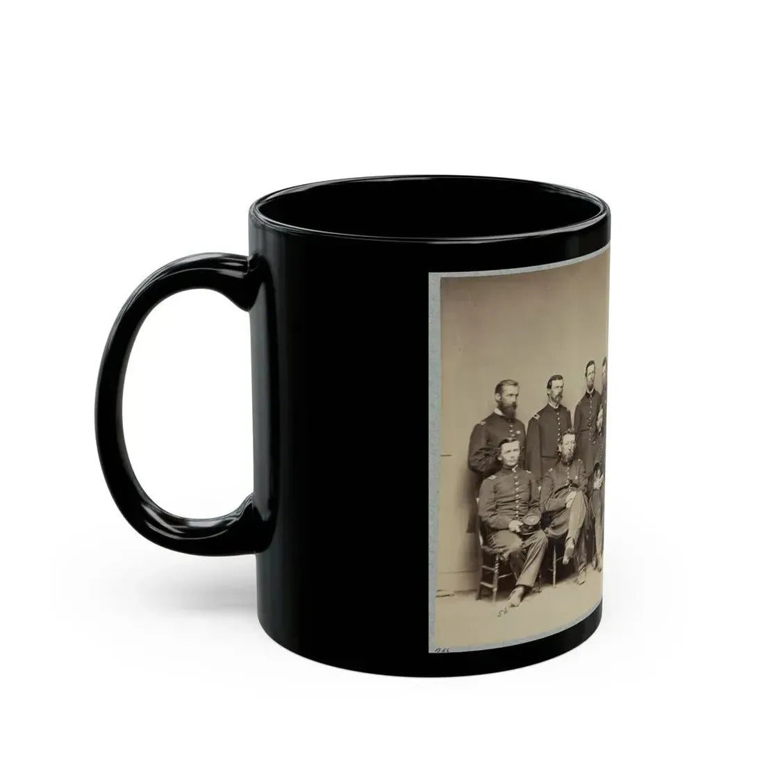 Brvt. Maj. General Wm. T. Ward And Staff (U.S. Civil War) Black Coffee Mug - Go Mug Yourself