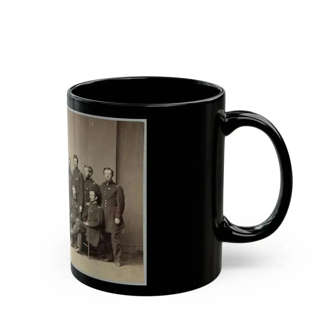 Brvt. Maj. General Wm. T. Ward And Staff (U.S. Civil War) Black Coffee Mug - Go Mug Yourself