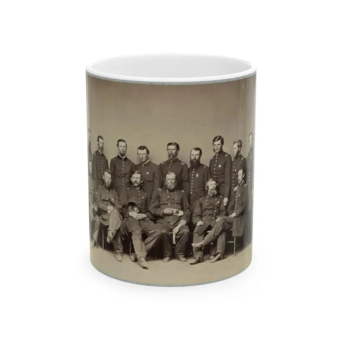 Brvt. Maj. General Wm. T. Ward And Staff (U.S. Civil War) White Coffee Mug 11oz - Go Mug Yourself