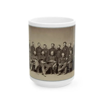 Brvt. Maj. General Wm. T. Ward And Staff (U.S. Civil War) White Coffee Mug 15oz - Go Mug Yourself