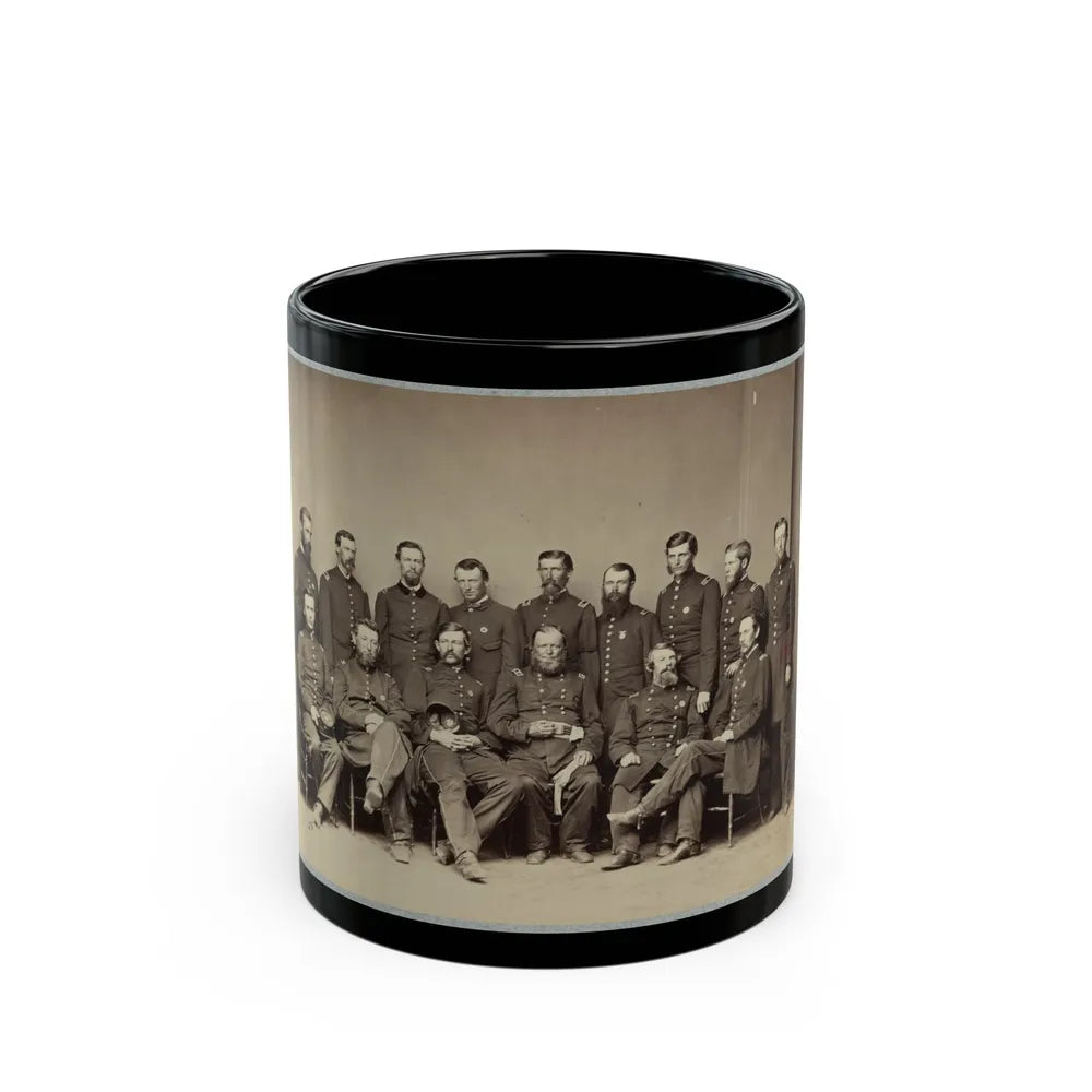 Brvt. Maj. General Wm. T. Ward And Staff (U.S. Civil War) Black Coffee Mug-11oz-Go Mug Yourself