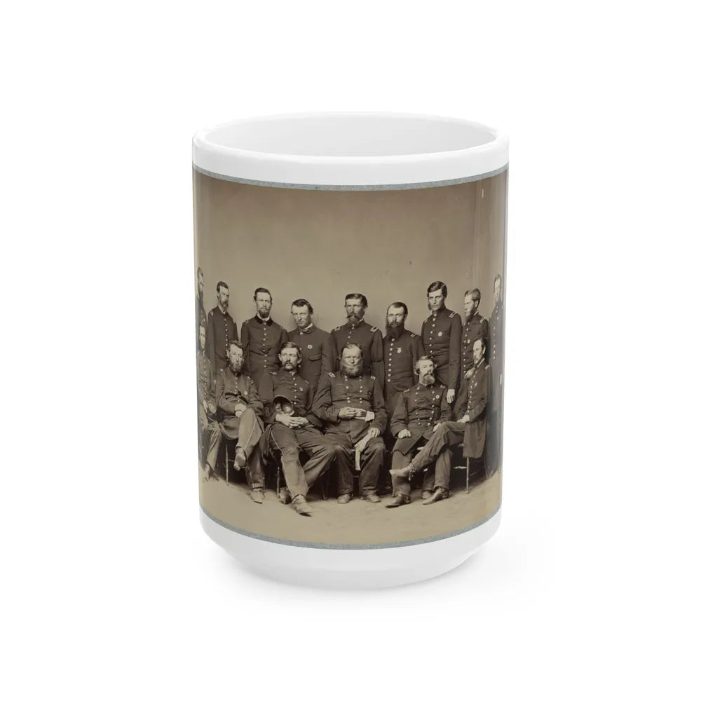 Brvt. Maj. General Wm. T. Ward And Staff (U.S. Civil War) White Coffee Mug-15oz-Go Mug Yourself