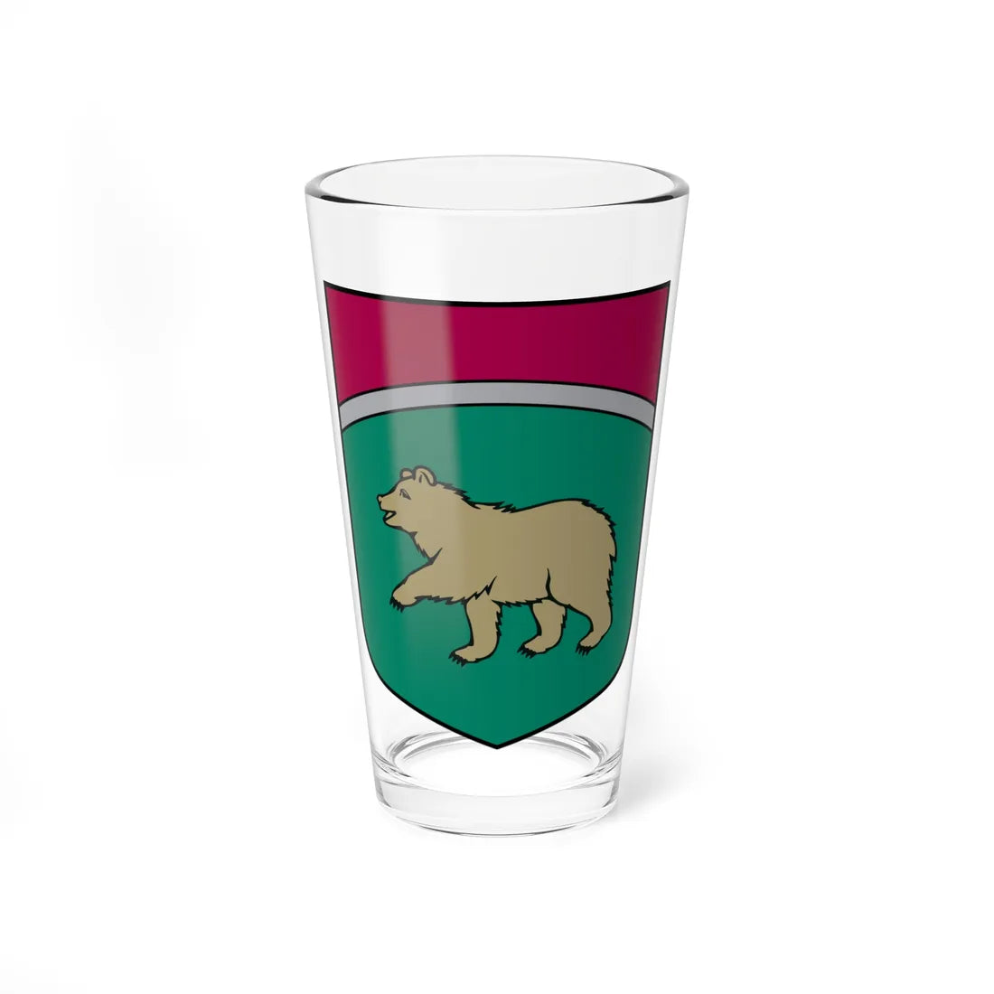 Bērzaunes pagasta ģerbonis (Latvia) (Coat of Arms) Pint Glass 16oz 16oz - Go Mug Yourself