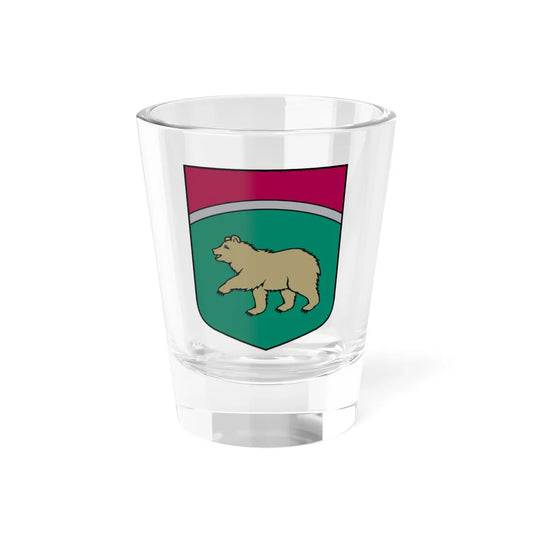 Bērzaunes pagasta ģerbonis (Latvia) (Coat of Arms) Shot Glass 1.5oz 1.5oz - Go Mug Yourself