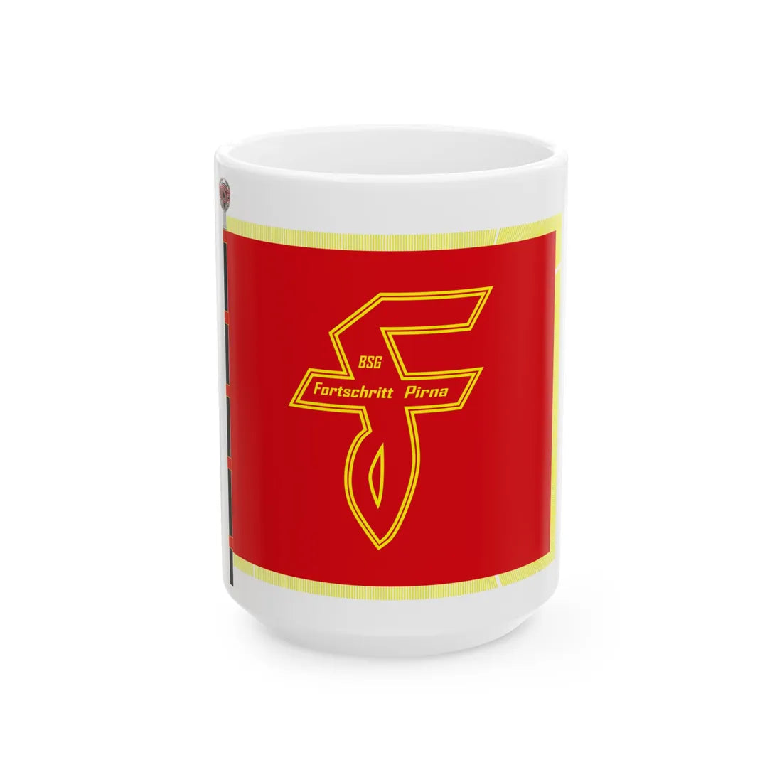 BSG Fortschritt Pirna Fahne 2 Version (Germany) White Coffee Mug 15oz - Go Mug Yourself