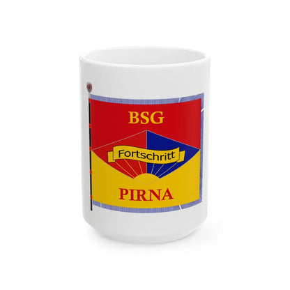 BSG Fortschritt Pirna Fahne (Germany) White Coffee Mug 15oz - Go Mug Yourself