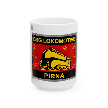 BSG Lokomotive Pirna (Germany) White Coffee Mug 15oz - Go Mug Yourself