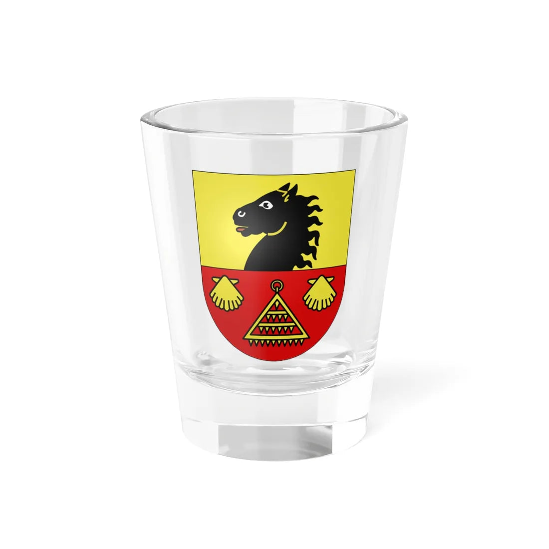 Bösingen-coat of arms (Switzerland) (Coat of Arms) Shot Glass 1.5oz 1.5oz - Go Mug Yourself