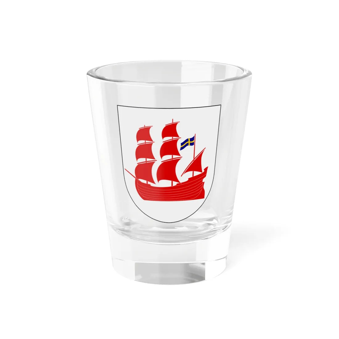 Båstad vapen (Sweden) (Coat of Arms) Shot Glass 1.5oz 1.5oz - Go Mug Yourself