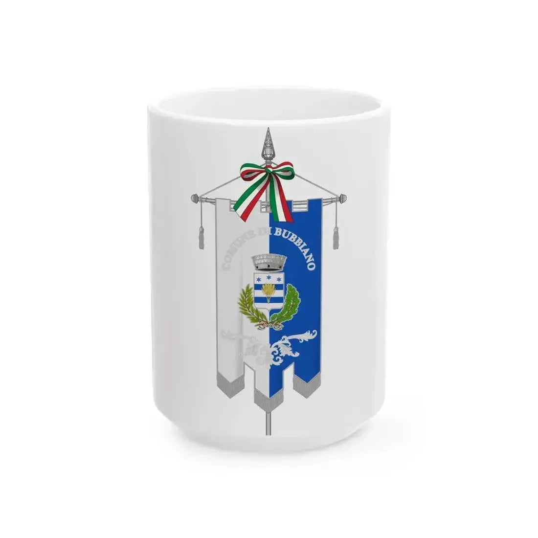 Bubbiano-Gonfalone (Italy) White Coffee Mug 15oz - Go Mug Yourself