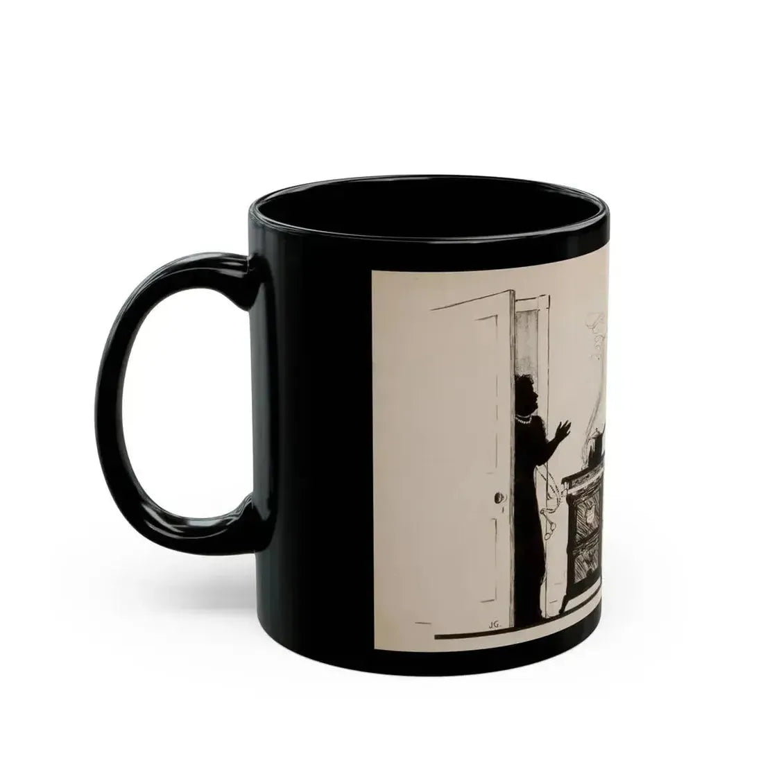 Bubble, Bubble, Toil, and Trouble, magazine story illustration, February 16, 1911 - Black Coffee Mug - Go Mug Yourself