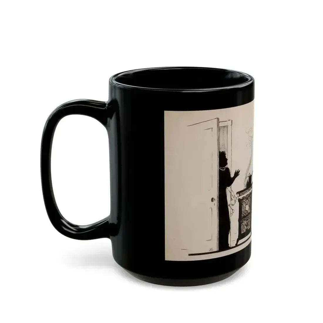 Bubble, Bubble, Toil, and Trouble, magazine story illustration, February 16, 1911 - Black Coffee Mug - Go Mug Yourself