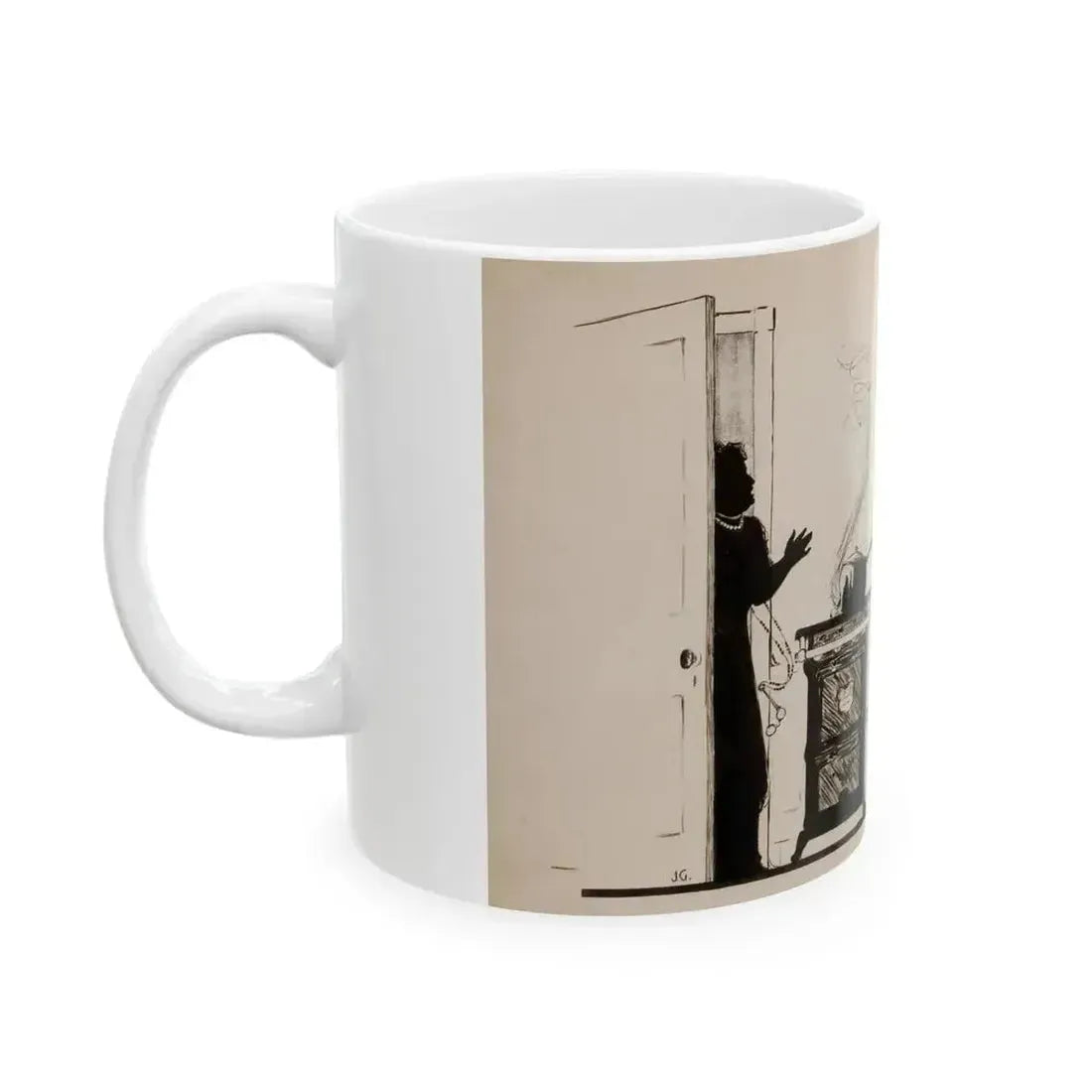 Bubble, Bubble, Toil, and Trouble, magazine story illustration, February 16, 1911 - White Coffee Mug - Go Mug Yourself