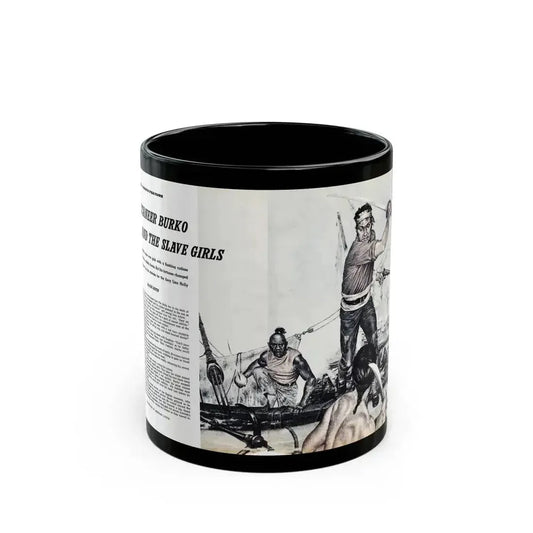 Buccaneer Burko And The Slave Girls, Climax magazine, April 1960 - Black Coffee Mug 11oz - Go Mug Yourself