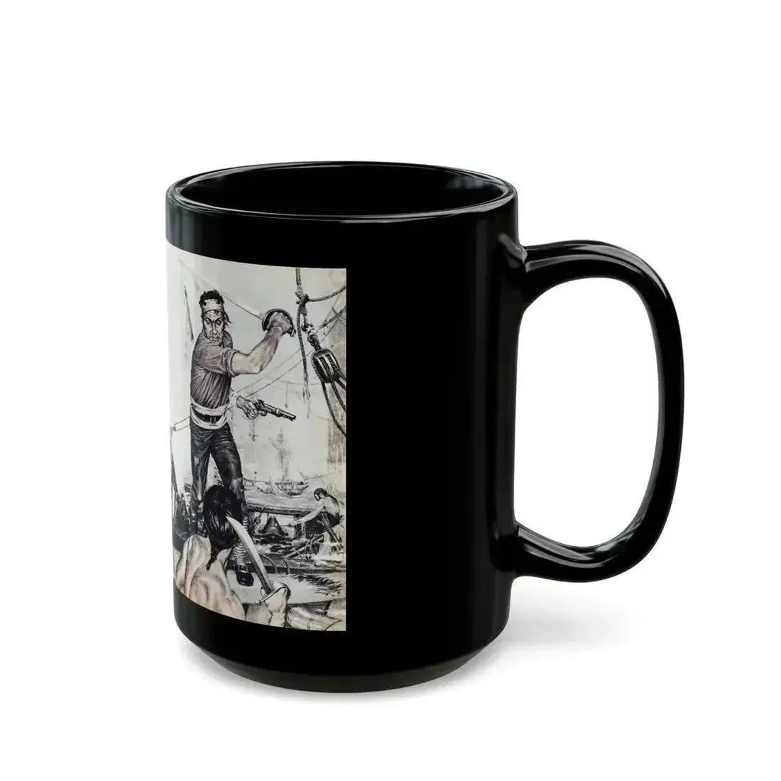 Buccaneer Burko And The Slave Girls, Climax magazine, April 1960 - Black Coffee Mug - Go Mug Yourself