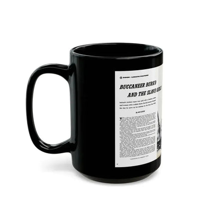 Buccaneer Burko And The Slave Girls, Climax magazine, April 1960 - Black Coffee Mug - Go Mug Yourself
