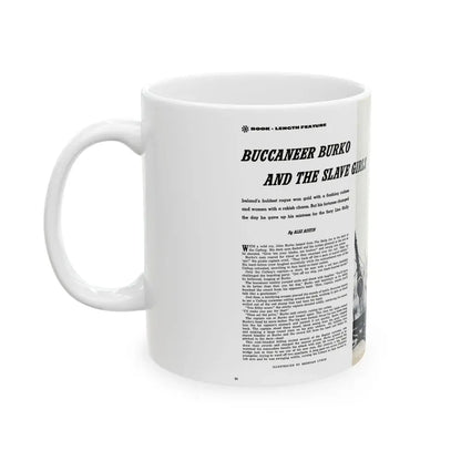 Buccaneer Burko And The Slave Girls, Climax magazine, April 1960 - White Coffee Mug - Go Mug Yourself