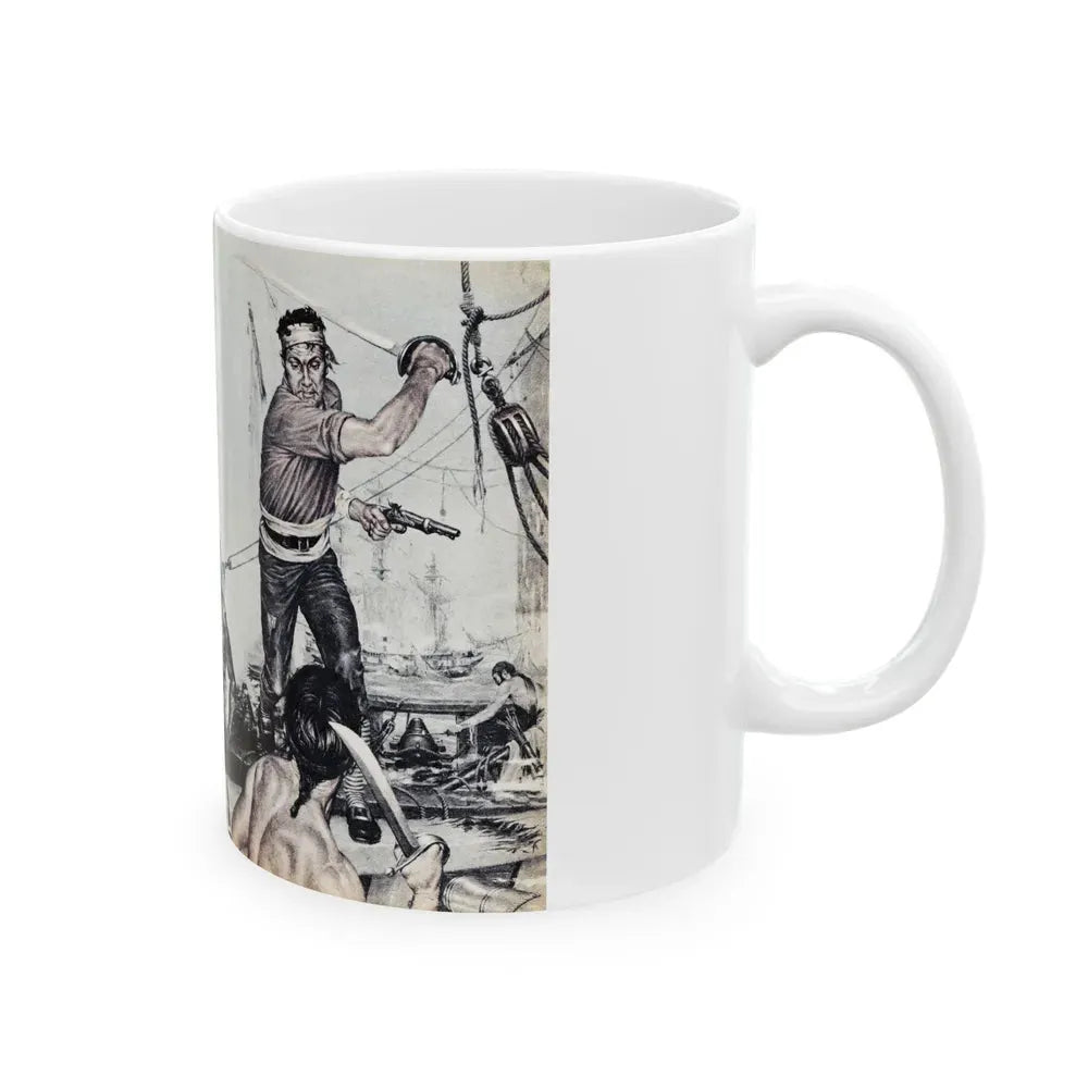 Buccaneer Burko And The Slave Girls, Climax magazine, April 1960 - White Coffee Mug - Go Mug Yourself