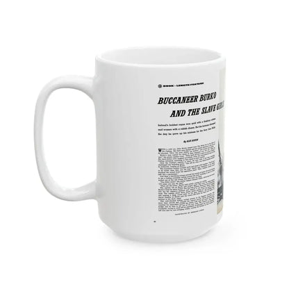 Buccaneer Burko And The Slave Girls, Climax magazine, April 1960 - White Coffee Mug - Go Mug Yourself