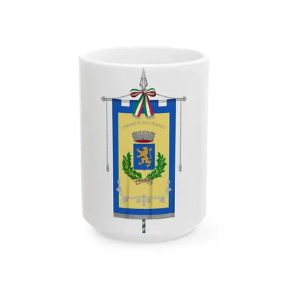 Bucchianico-Gonfalone (Italy) White Coffee Mug 15oz - Go Mug Yourself