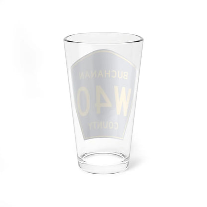 Buchanan County Route W40 IA (Iowa) (Road Sign) Pint Glass 16oz - Go Mug Yourself