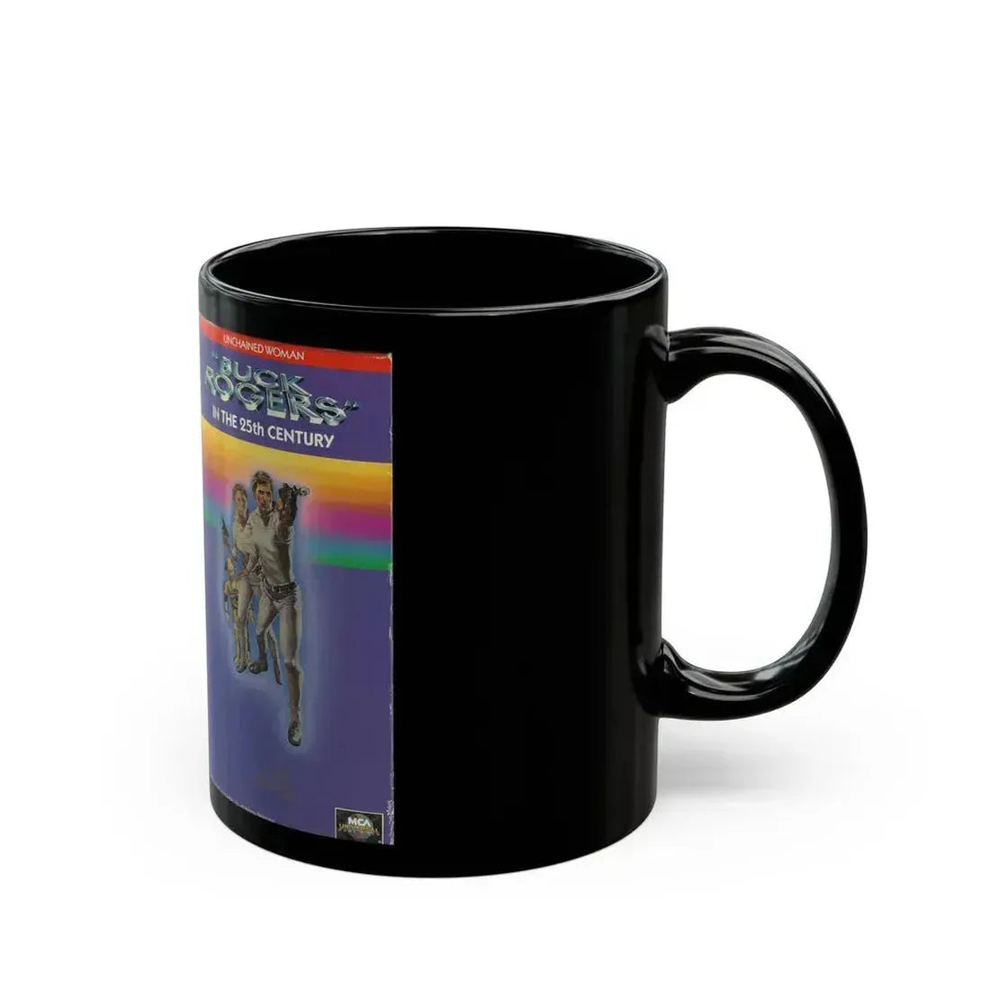 BUCK ROGERS IN THE 25TH CENTURY UNCHAINED WOMAN (VHS COVER) - Black Coffee Mug - Go Mug Yourself